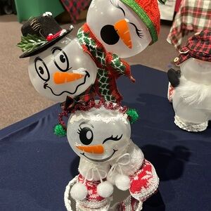 Holiday Christmas Stacked Snowman